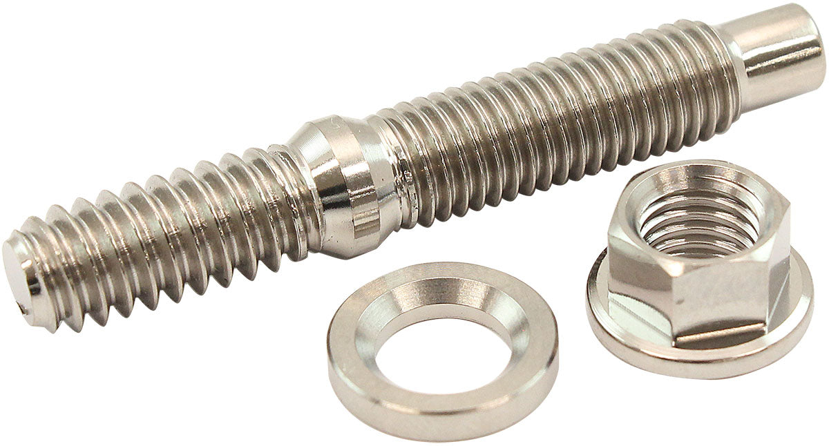 1/4" Titanium Stud Washer Hex Nut Kit 1/4-24 Nut 1/4-20 Boltheader AF55-3005 - Aeroflow