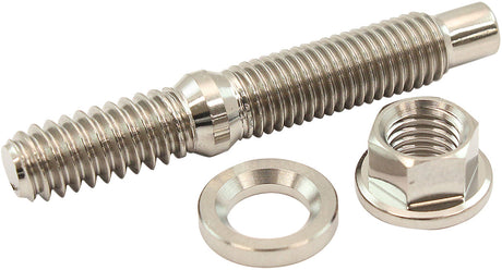 1/4" Titanium Stud Washer Hex Nut Kit 1/4-24 Nut 1/4-20 Boltheader AF55-3005 - Aeroflow