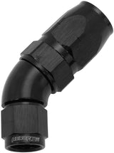Stepped 45 Deg Hose End -8 Hose To -6AN Expander Hose End Blac AF552-08-06BLK - Aeroflow