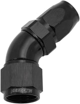 Stepped 45 Deg Hose End -8 Hose To -10AN Reducer Hose End Blac AF552-08-10BLK - Aeroflow