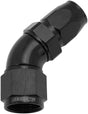 Stepped 45 Deg Hose End -8 Hose To -10AN Reducer Hose End Blac AF552-08-10BLK - Aeroflow