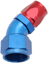 Stepped 45 Deg Hose End -12 Hosto -16AN Reducer Hose End Blue AF552-12-16 - Aeroflow