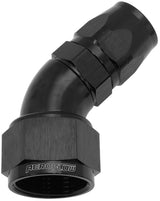 Stepped 45 Deg Hose End -12 Hosto -16AN Reducer Hose End Blac AF552-12-16BLK - Aeroflow