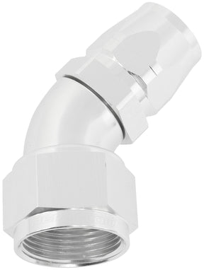 Stepped 45 Deg Hose End -12 Hosto -16AN Reducer Hose End Silv AF552-12-16S - Aeroflow