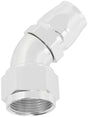 Stepped 45 Deg Hose End -12 Hosto -16AN Reducer Hose End Silv AF552-12-16S - Aeroflow