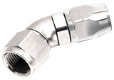 Alloy 45 Deg Hose End -16AN Silver Cutter Style Full Flow AF552-16S - Aeroflow