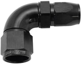 Stepped 90 Deg Hose End -8 Hose To -10AN Reducer Hose End Blac AF553-08-10BLK - Aeroflow
