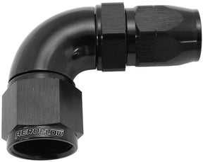 Stepped 90 Deg Hose End -8 Hose To -10AN Reducer Hose End Blac AF553-08-10BLK - Aeroflow