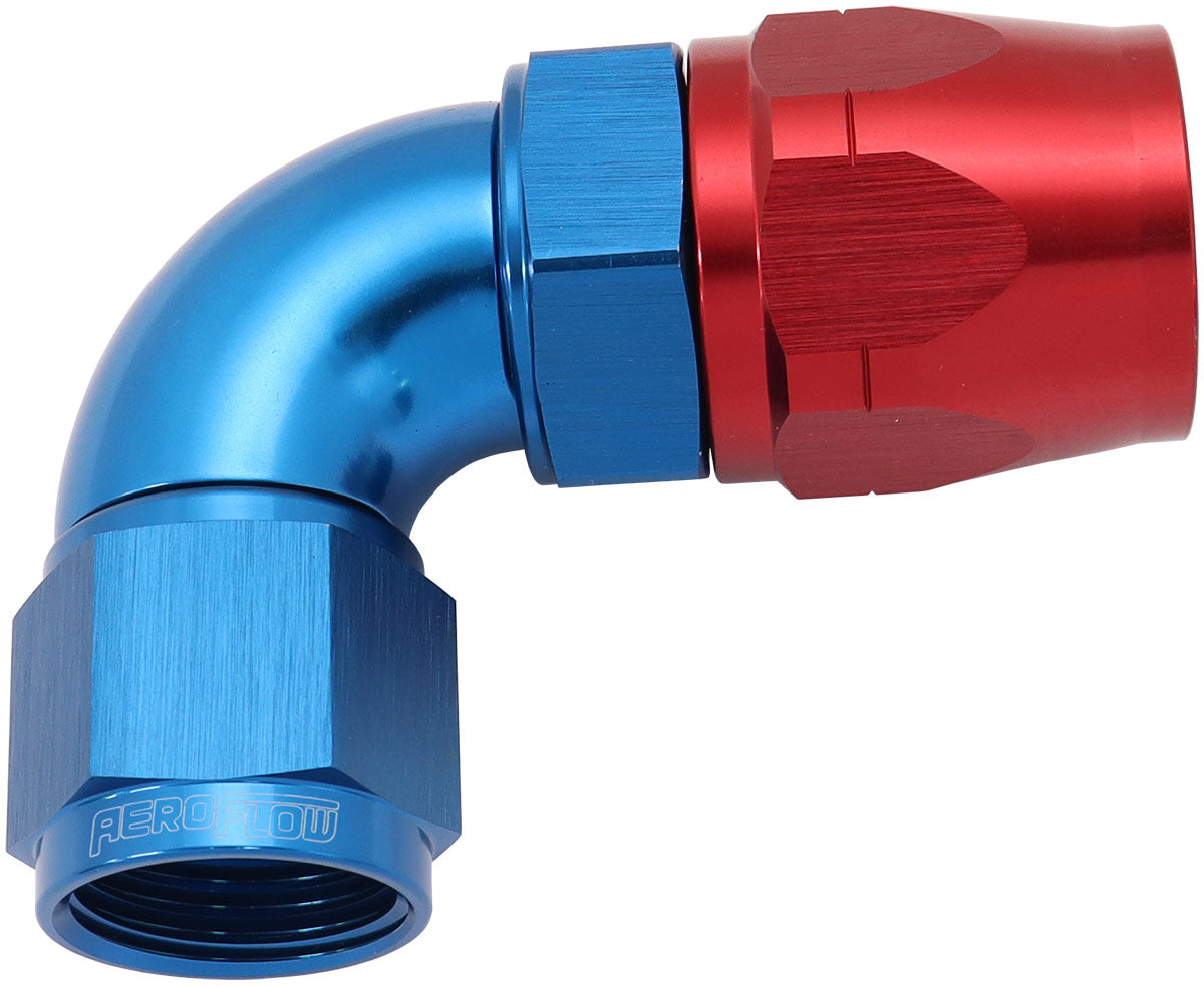 Stepped 90 Deg Hose End -12 Hosto -10AN Expander Hose End Blu AF553-12-10 - Aeroflow