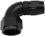 Stepped 90 Deg Female -16 AN To -12AN Reducer Hose End Blac AF553-12-16BLK - Aeroflow