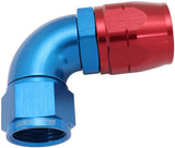 Stepped 90 Deg Female -12 Hose To -16AN Expander Hose End Blu AF553-16-12 - Aeroflow