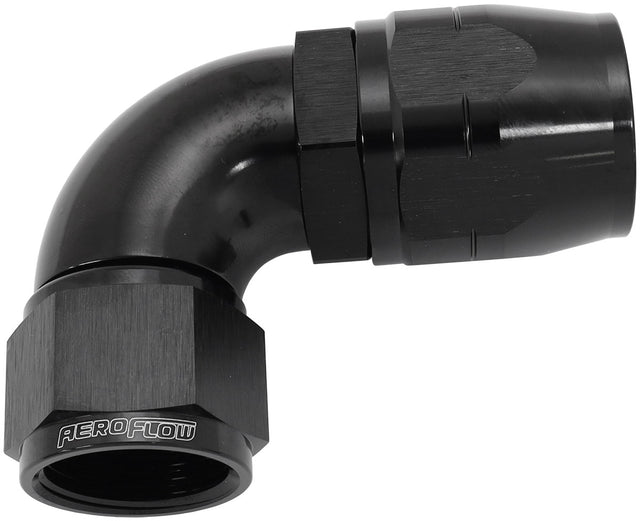 Stepped 90 Deg Female -12 Hose To -16AN Expander Hose End Bla AF553-16-12BLK - Aeroflow