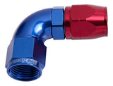 Alloy 90 Deg Hose End -16AN Blue Cutter Style Full Flow AF553-16 - Aeroflow