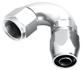 Alloy 120 Deg Hose End -12AN Silver Cutter Style Full Flow AF554-12S - Aeroflow