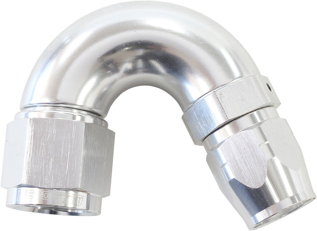 Stepped 150 Deg Hose End -6 Hosto -8AN Reducer Hose End Silve AF555-06-08S - Aeroflow