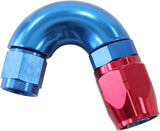 Stepped 150 Deg Hose End -8 Hosto -6AN Expander Hose End Blue AF555-08-06 - Aeroflow