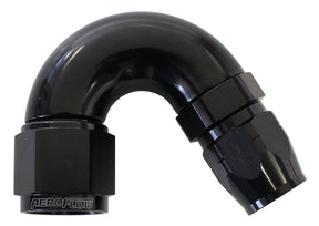 Stepped 150 Deg Hose End -8 Hosto -10AN Reducer Hose End Blac AF555-08-10BLK - Aeroflow