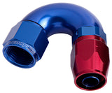 Alloy 150 Deg Hose End -12AN Blue Cutter Style Full Flow AF555-12 - Aeroflow