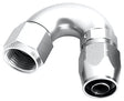 Alloy 150 Deg Hose End -12AN Silver Cutter Style Full Flow AF555-12S - Aeroflow