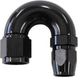 Stepped 180 Deg Hose End -6 Hosto -8AN Reducer Hose End Black AF556-06-08BLK - Aeroflow
