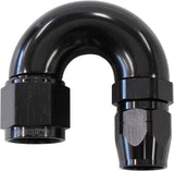 Stepped 180 Deg Hose End -6 Hosto -8AN Reducer Hose End Black AF556-06-08BLK - Aeroflow