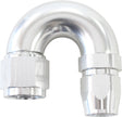 Stepped 180 Deg Hose End -6 Hosto -8AN Reducer Hose End Silve AF556-06-08S - Aeroflow