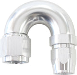 Stepped 180 Deg Hose End -6 Hosto -8AN Reducer Hose End Silve AF556-06-08S - Aeroflow