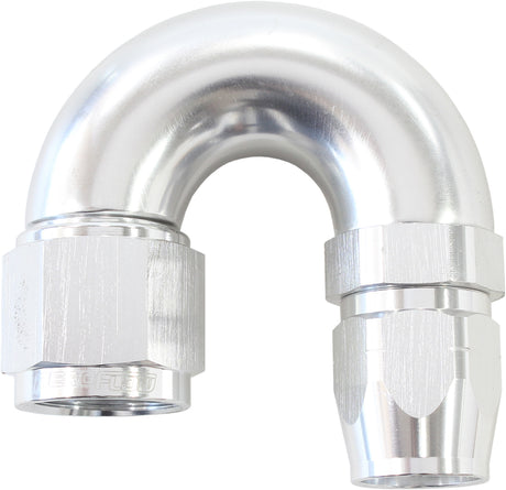 Stepped 180 Deg Hose End -6 Hosto -8AN Reducer Hose End Silve AF556-06-08S - Aeroflow