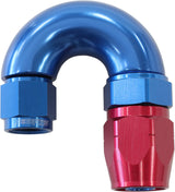 Stepped 180 Deg Hose End -8 Hosto -6AN Reducer Hose End Blue AF556-08-06 - Aeroflow