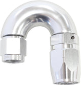 Stepped 180 Deg Hose End -8 Hosto -6AN Reducer Hose End Silve AF556-08-06S - Aeroflow