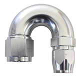 Stepped 180 Deg Hose End 12 Hosto -16AN Reducer Hose End Silv AF556-12-16S - Aeroflow