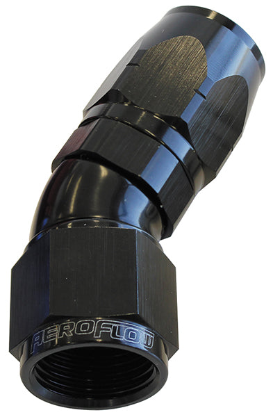 Alloy 30 Deg Hose End -4AN Black Cutter Style Full Flow AF557-04BLK - Aeroflow