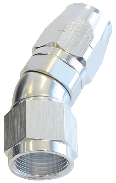 Alloy 30 Deg Hose End -4AN Silver Cutter Style Full Flow AF557-04S - Aeroflow
