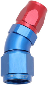 Alloy 30 Deg Hose End -6 Hose To -8AN Reducer Hose End Blue AF557-06-08 - Aeroflow