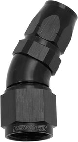 Alloy 30 Deg Hose End -6 Hose To -8AN Reducer Hose End Black AF557-06-08BLK - Aeroflow