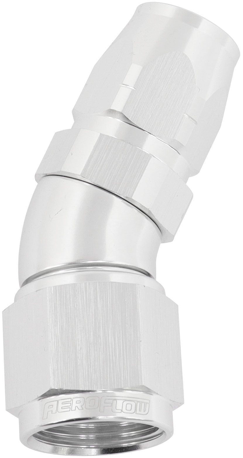 Alloy 30 Deg Hose End -6 Hose To -8AN Reducer Hose End Silve AF557-06-08S - Aeroflow