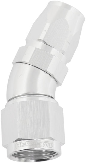 Alloy 30 Deg Hose End -6 Hose To -8AN Reducer Hose End Silve AF557-06-08S - Aeroflow