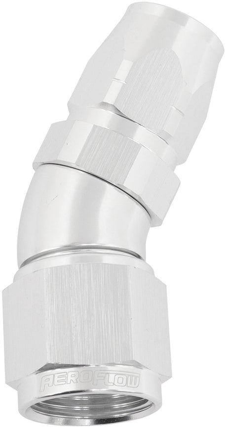 Alloy 30 Deg Hose End -6 Hose To -8AN Reducer Hose End Silve AF557-06-08S - Aeroflow