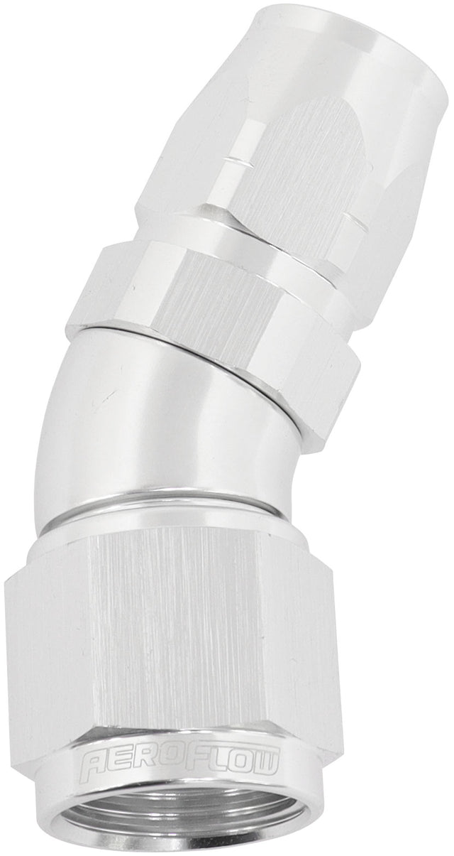 Alloy 30 Deg Hose End -6 Hose To -8AN Reducer Hose End Silve AF557-06-08S - Aeroflow