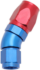 Alloy 30 Deg Hose End -8 Hose To -6AN Expander Hose End Blue AF557-08-06 - Aeroflow