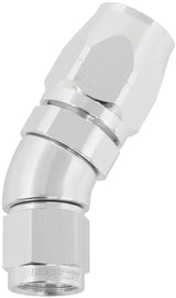 Alloy 30 Deg Hose End -8 Hose To -6AN Expander Hose End Silv AF557-08-06S - Aeroflow