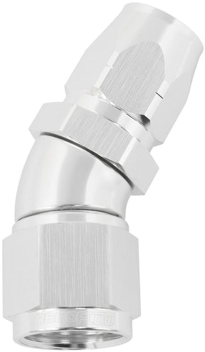Alloy 30 Deg Hose End -8 Hose To -10AN Reducer Hose End Silv AF557-08-10S - Aeroflow