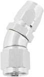 Alloy 30 Deg Hose End -8 Hose To -10AN Reducer Hose End Silv AF557-08-10S - Aeroflow