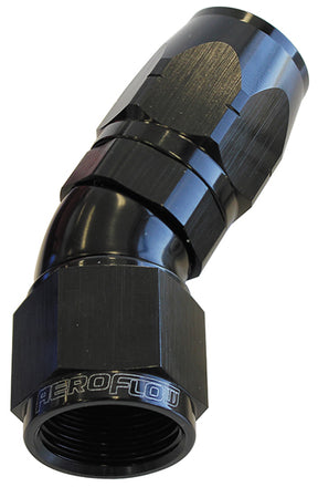 Alloy 30 Deg Hose End -8AN Black Cutter Style Full Flow AF557-08BLK - Aeroflow