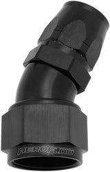 Alloy 30 Deg Hose End -12 Hose To -16AN Reducer Hose End Blac AF557-12-16BLK - Aeroflow