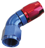 Alloy 60 Deg Hose End -4AN Blue Cutter Style Full Flow AF558-04 - Aeroflow