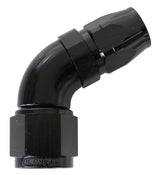 Alloy 60 Deg Hose End -6 Hose To -8 Reducer Hose End Black AF558-06-08BLK - Aeroflow