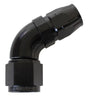 Alloy 60 Deg Hose End -6 Hose To -8 Reducer Hose End Black AF558-06-08BLK - Aeroflow