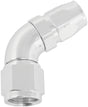 Alloy 60 Deg Hose End -6 Hose To -8 Reducer Hose End Silver AF558-06-08S - Aeroflow