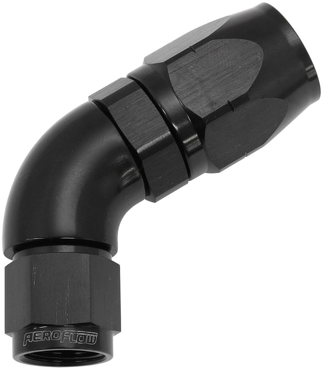 Alloy 60 Deg Hose End -8 Hose To -6 Expander Hose End Black AF558-08-06BLK - Aeroflow